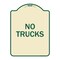 Signmission Designer Series Driveway No Trucks, Tan & Green Heavy-Gauge Aluminum Sign, 24" x 18", TG-1824-24123 A-DES-TG-1824-24123 - alternate 1